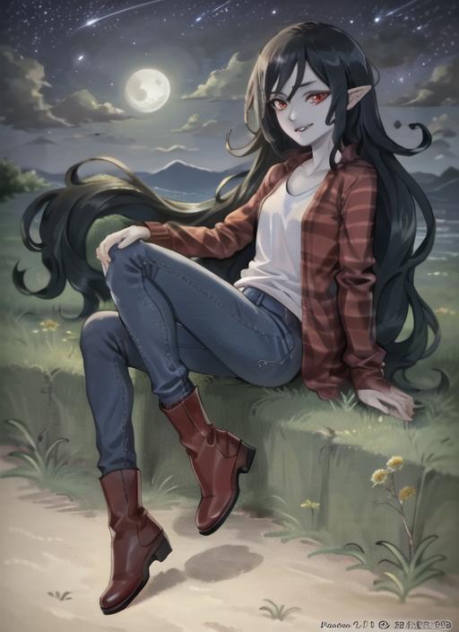Marceline the Vampire Queen Drawing Fionna and Cake Marshall Lee, others,  black Hair, human, fictional Character png | PNGWing